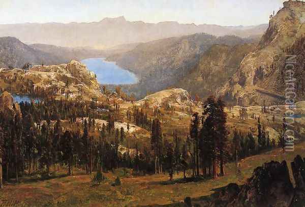Donnner Lake Oil Painting - Thomas Hill