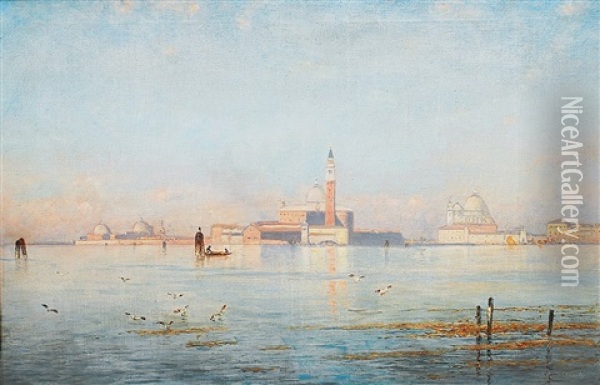 Blick Auf Venedig Oil Painting - Ascan Lutteroth