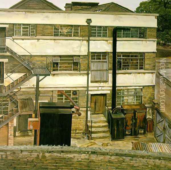 Factory in North London Oil Painting - Lucian Freud