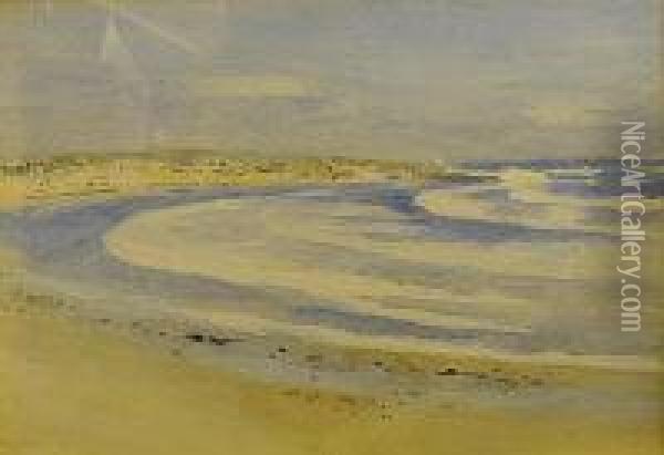 Surf And Sunlight, 
North Berwick Oil Painting - Patrick William Adam