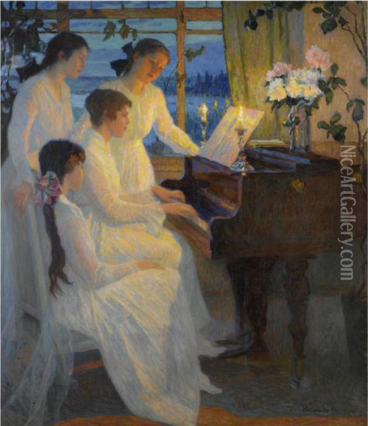 Symphony Oil Painting - Nikolai Petrovich Bogdanov-Belsky
