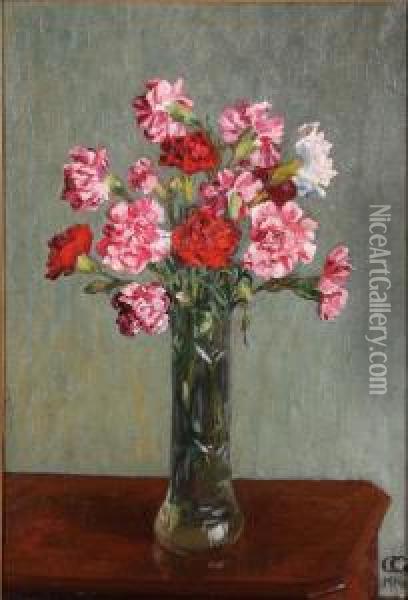 Carnations - A Floral Still Life Oil Painting - C.G. Zuzarren