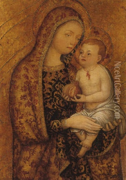 The Madonna And Child Oil Painting - Giovanni Badile