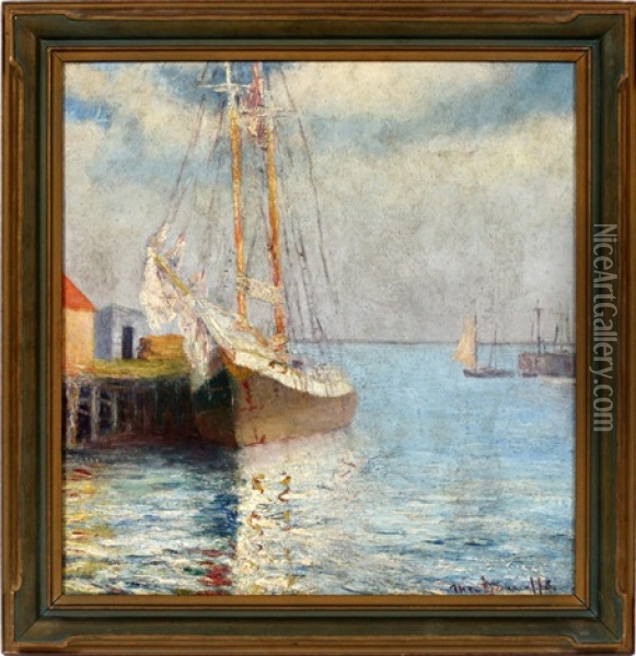 Gloucester, New England Harbor Oil Painting - George Howell Gay