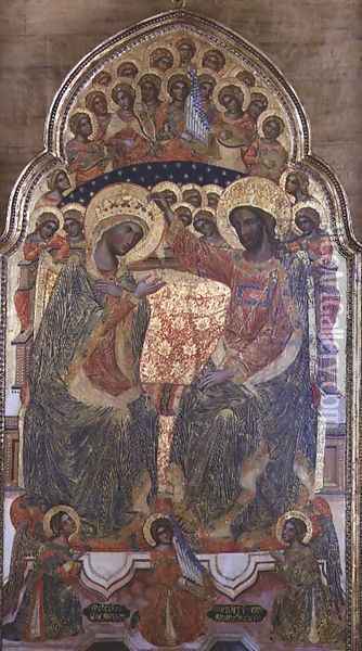 Coronation of the Virgin, 1372 Oil Painting - Veneziano Caterino