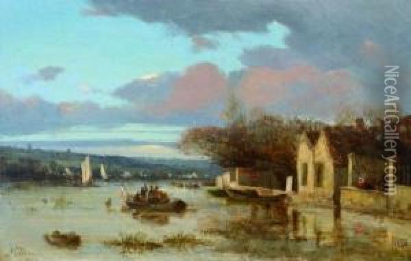 Promenade En Barque Oil Painting - Camille Flers