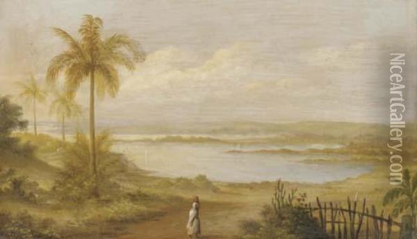 The Lagoons, Asuncion Del Paraguay Oil Painting - G.F. Masterman
