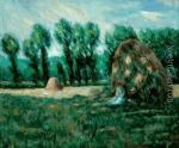 Haystacks, Evening Effect Oil Painting - Claude Oscar Monet