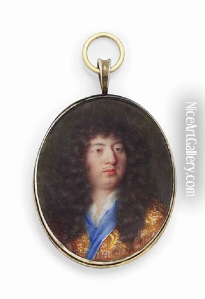 Philippe I (1640-1701), Duc D'orleans, In Blue-bordered Embroidered Gold Cloak Oil Painting - Jean Petitot the Younger