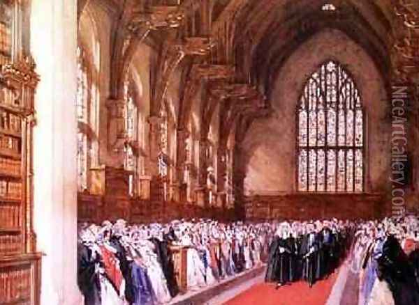 View of Westminster Hall Oil Painting - Joseph Nash