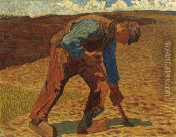 A Farmer At Work Oil Painting - Cornelis Albert Van Assendelft