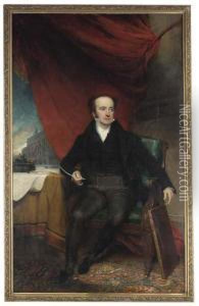 Portrait Of John Thomas Barber Beaumont Oil Painting - Henry William Pickersgill