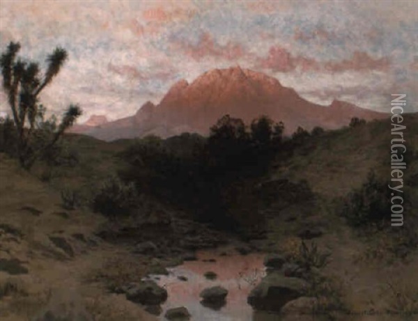 Vista Del Ajuzco Oil Painting - August Loehr