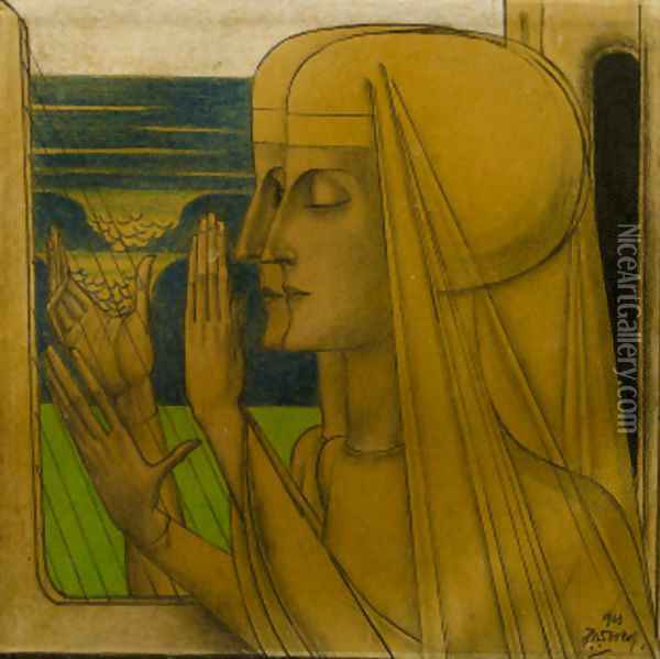 Gewijde muziek - Sacred music Oil Painting - Jan Toorop