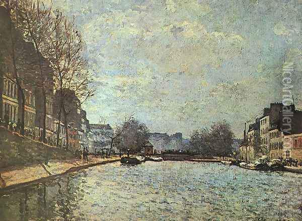 The St. Martin Canal 1870 Oil Painting - Alfred Sisley