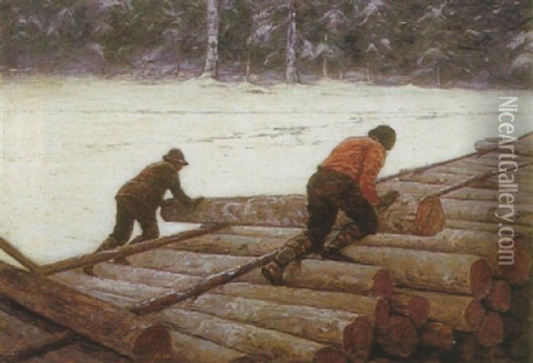 The Loggers Oil Painting - Lovell Birge Harrison