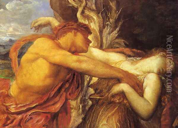 Orpheus and Eurydice (detail) Oil Painting - George Frederick Watts