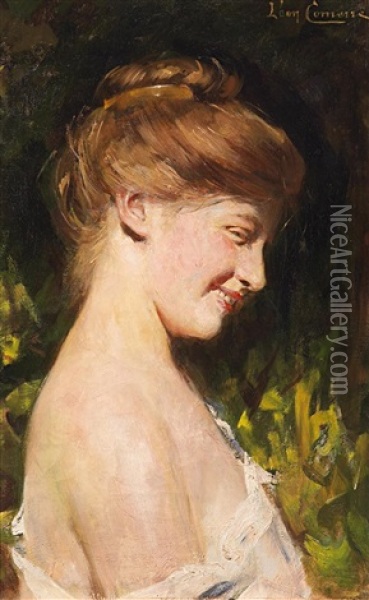 Portrat Einer Lachenden Dame Oil Painting - Leon Francois Comerre