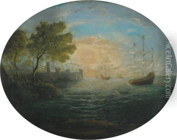 Sea Piece (coast Scene) Oil Painting - Claude Lorrain (Gellee)