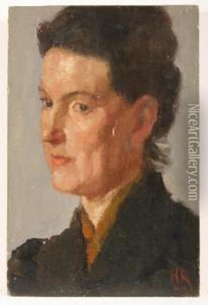 Portrait Einerfrau, Dreiviertelprofil Oil Painting - Heinrich Reifferscheid
