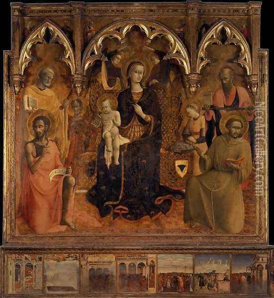 The Virgin and Child with Saints 1430-32 Oil Painting - Stefano Di Giovanni Sassetta
