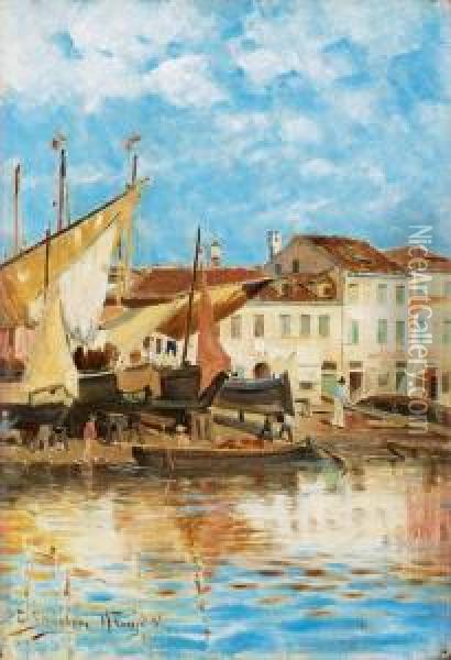 From The Outskirts Of Venice Oil Painting - Carl Skanberg