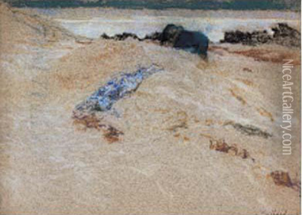 Bord De Mer Ou Enfant Jouant Dans Les Dunes Oil Painting - Jean-Edouard Vuillard
