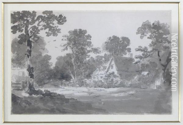 Camps, Cambridgeshire Oil Painting - George Howland Beaumont