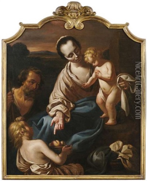 Die Heilige Familie Mit Dem Johannesknaben Oil Painting - Reyer Jacobsz. van Blommendael