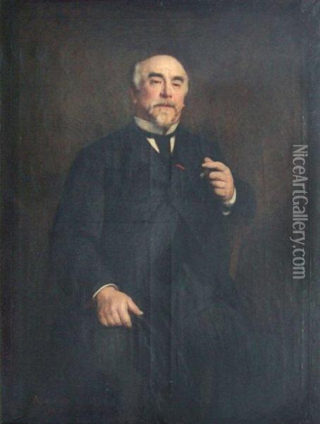 Portrait D'homme Au Cigare Oil Painting - Armand Laroche