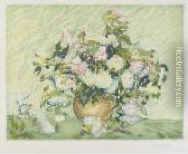 Les Roses Oil Painting - Vincent Van Gogh