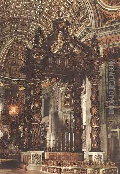 The Baldacchino Oil Painting - Gian Lorenzo Bernini