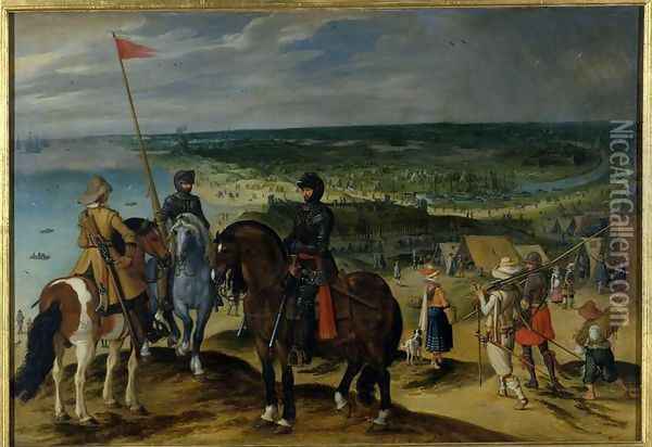 Battle Scene, 1601-15 Oil Painting - Sebastien Vrancx
