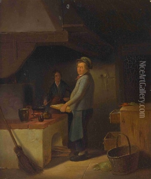 In Der Kuche Oil Painting - Karl Von Enhuber