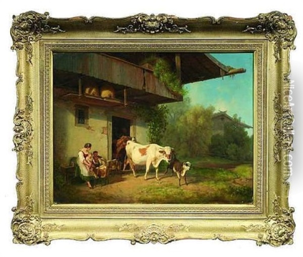 Landliche Idylle Oil Painting - Robert Eberle