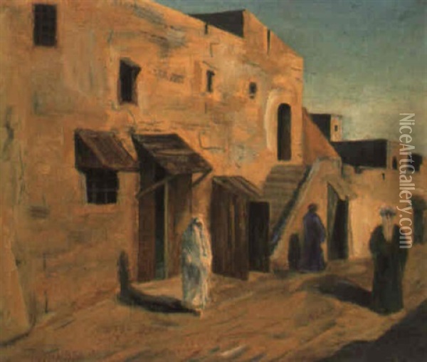 Strase Im Alten Jerusalem Oil Painting - Emil Orlik