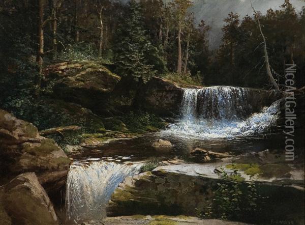 Summer Waterfalls Oil Painting - Frederick Judd Waugh