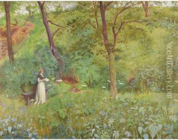 Summer Thoughts Oil Painting - John George Sowerby