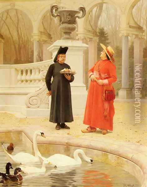 A Plate Of Cakes Oil Painting - Jehan Georges Vibert