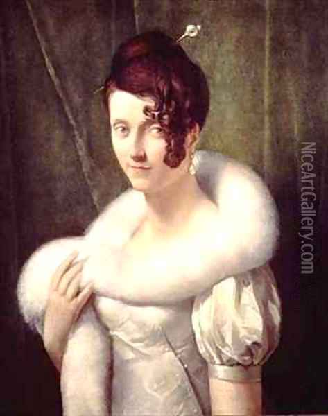 Portrait of a woman with a hair pin Oil Painting - Baron Francois Gerard