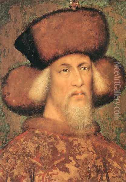 Portrait of Emperor Sigismund of Luxembourg Oil Painting - Antonio Pisano (Pisanello)