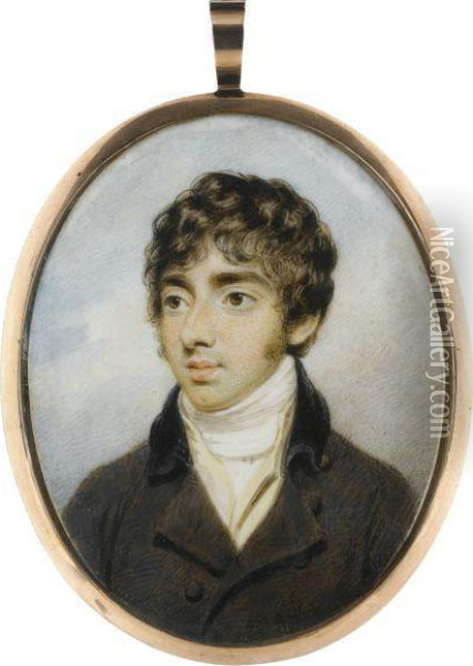 Portrait Of Thomas Girtin (1775-1802) Oil Painting - Henry Edridge