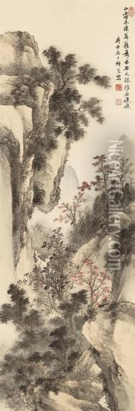Autumn Foliage Oil Painting - Qi Kun