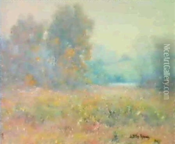 Spring Along The Creek Oil Painting - John Ottis Adams