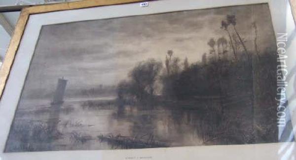 River Scene Oil Painting - Ernest Albert Waterlow
