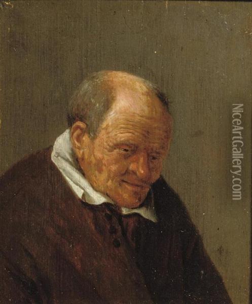 Head Of An Old Man Oil Painting - Adriaen Jansz. Van Ostade