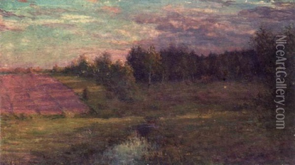 Landsbygd Oil Painting - Isaak Levitan