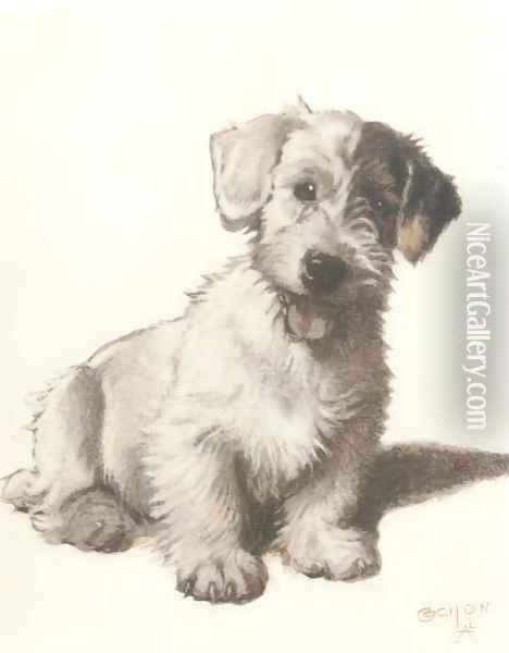 A sealyham terrier Oil Painting - Cecil Charles Aldin
