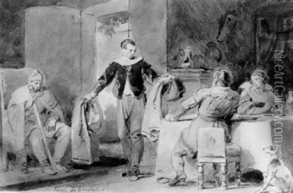 Scene D'interieur: Le Retour De L'enfant Prodigue Oil Painting - Henri de Braekeleer
