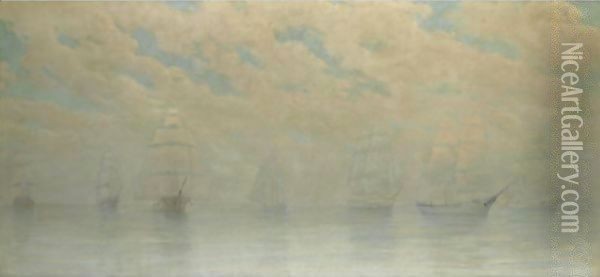 Study For 'Entering Harbor' Oil Painting - Francis Davis Millet